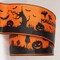 The Ribbon People Black and Orange Halloween Print Wired Craft Ribbon 2.5" x 40 Yards